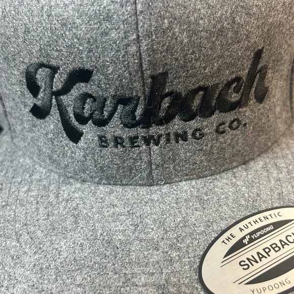 Karbach Brewing Co Wool Snapback Hat Grey Houston - Picture 2 of 10